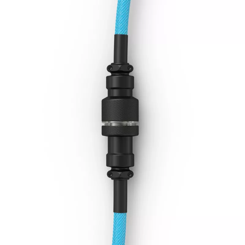 Špirálový kábel USB GLORIOUS GMMK Electric Blue — odnímateľný kábel klávesnice, pravouhlé konektory