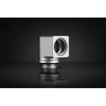 Spojka pre chladiaci systém počítača ek water blocks — mosadz saténovaná oceľ/titánový povrch výška 20,8 mm priemer 16,5 mm