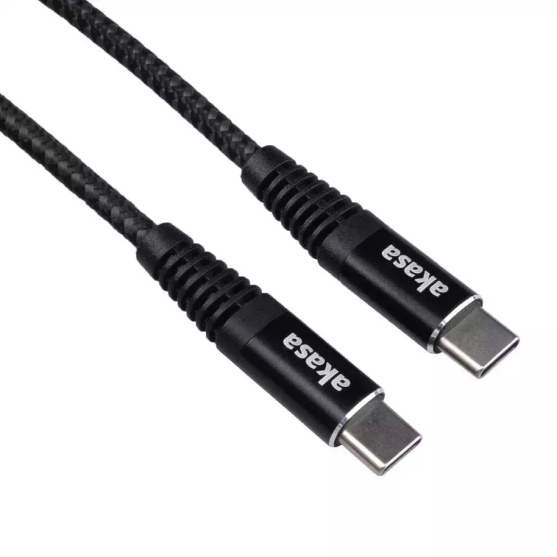 USB kábel Akasa AK-CBUB54-10BK 1 m USB-C čierny