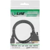 InLine HDMI na DVI kábel, konektor samec / 18+1 konektor samec, pozlátený, 1 m