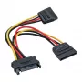 InLine SATA Y napájací kábel SATA samica / 2x SATA samec 0,15 m