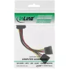 InLine SATA Y napájací kábel SATA samica / 2x SATA samec 0,15 m