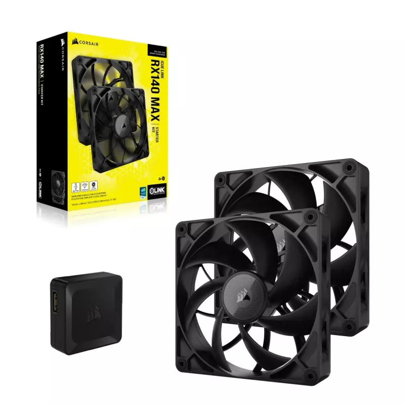 Ventilátor Corsair iCUE LINK RX140 MAX 14 cm čierny 300-1600 ot/min
