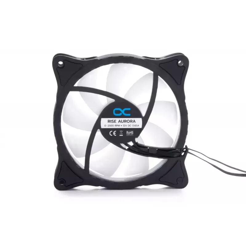 Alphacool 24836 Rise Aurora PWM ventilátor do skrine, 120 mm (120x120x25 mm), čierny