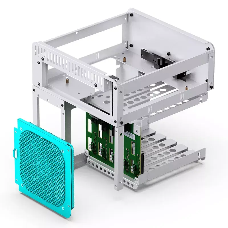 Jonsbo N2 skriňa NAS Mini-ITX, kocka, hliník/oceľ, biela