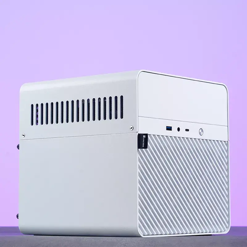 Jonsbo N2 skriňa NAS Mini-ITX, kocka, hliník/oceľ, biela