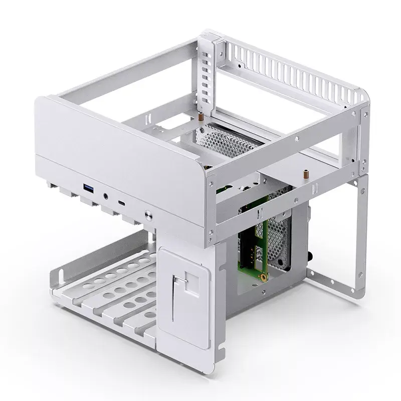 Jonsbo N2 skriňa NAS Mini-ITX, kocka, hliník/oceľ, biela
