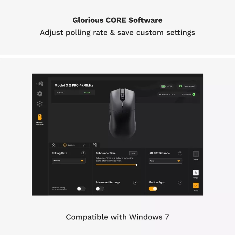 Glorious Gaming Glorious Model O 2 PRO Wireless - 1K Polling - čierna