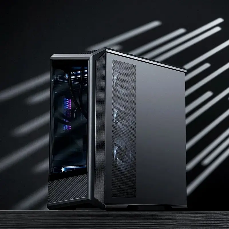Počítačová skriňa Jonsbo D400 Midi Tower ATX Tempered Glass – čierna