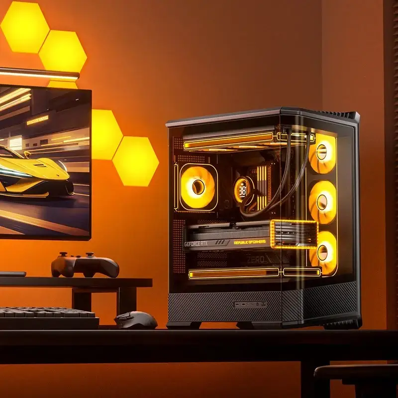 Počítačová skriňa Jonsbo D400 Midi Tower ATX Tempered Glass – čierna