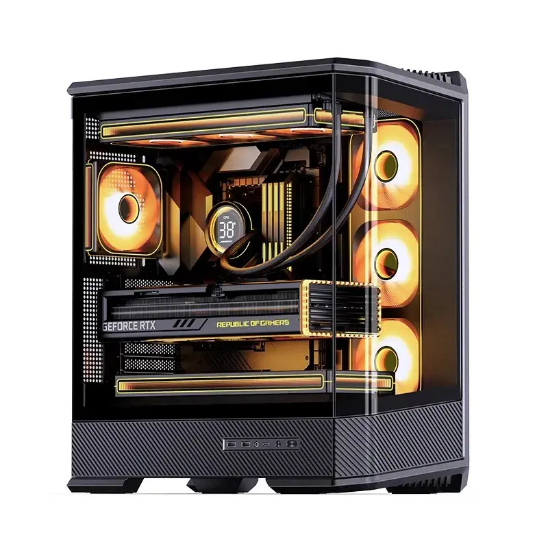 Počítačová skriňa Jonsbo D400 Midi Tower ATX Tempered Glass – čierna