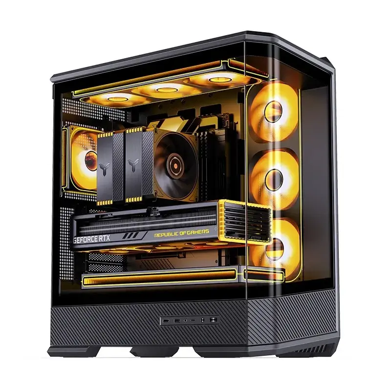 Počítačová skriňa Jonsbo D400 Midi Tower ATX Tempered Glass – čierna