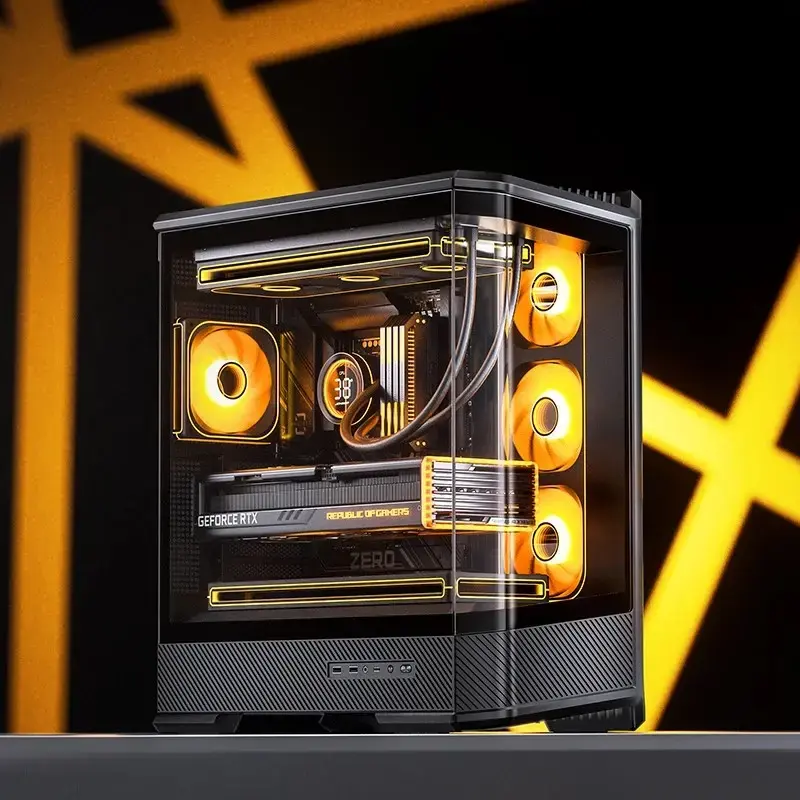 Počítačová skriňa Jonsbo D400 Midi Tower ATX Tempered Glass – čierna