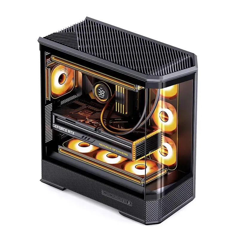 Počítačová skriňa Jonsbo D400 Midi Tower ATX Tempered Glass – čierna