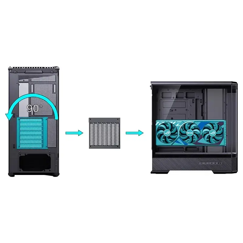 Počítačová skriňa Jonsbo D400 Midi Tower ATX Tempered Glass – čierna