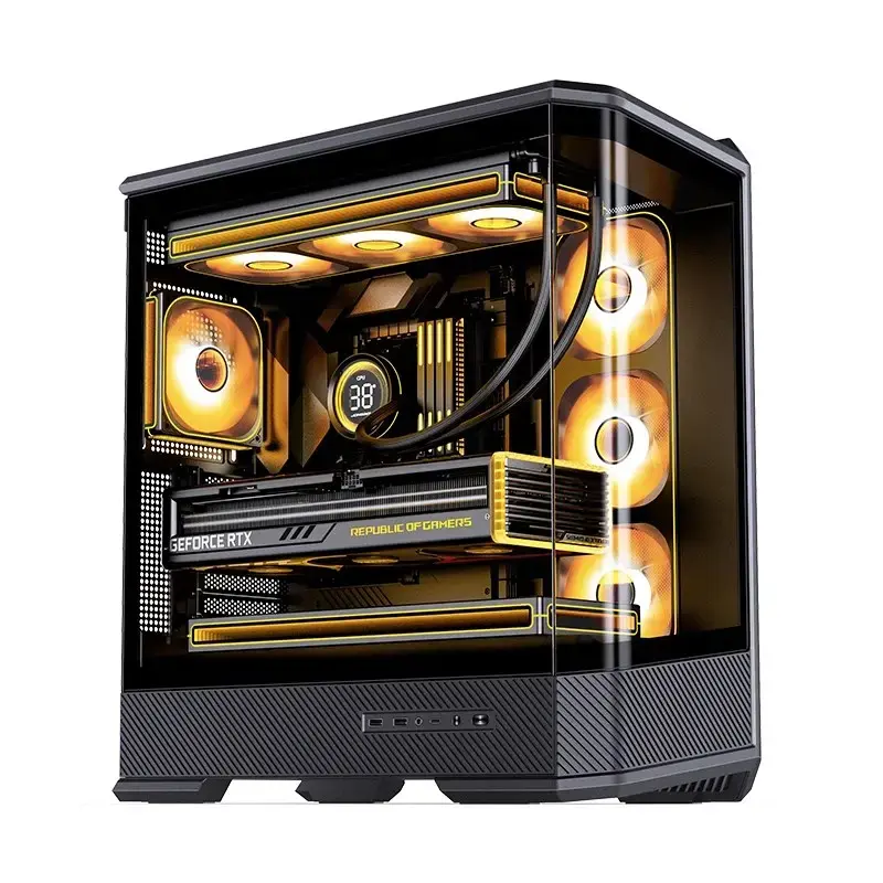 Počítačová skriňa Jonsbo D400 Midi Tower ATX Tempered Glass – čierna