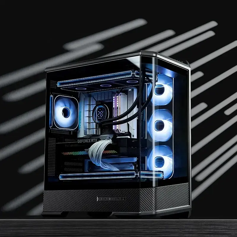 Počítačová skriňa Jonsbo D400 Midi Tower ATX Tempered Glass – čierna