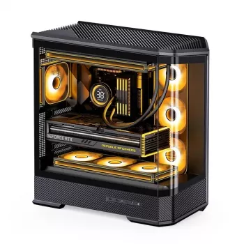 Počítačová skriňa Jonsbo D400 Midi Tower ATX Tempered Glass – čierna
