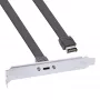 InLine PCI slotová záslepka, USB-C na USB 3.2 predný panel Key-A interný, 0,5 m
