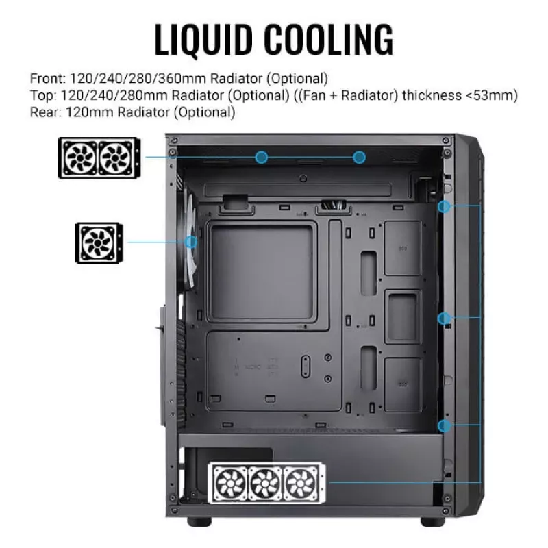 PC skriňa Aerocool Beam-G-BK-V1 Mini Tower čierna