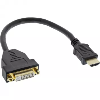 InLine HDMI-DVI adaptér HDMI A konektor samec / DVI konektor samica 0,2 m