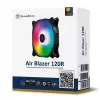 Ventilátor Silverstone Air Blazer 120R 12 cm čierny transparentný hydraulické ložisko