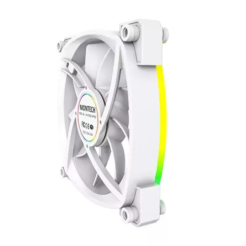 Ventilátorový modul Montech AX120 PWM 120mm 12V 3-pin 4-pin biely