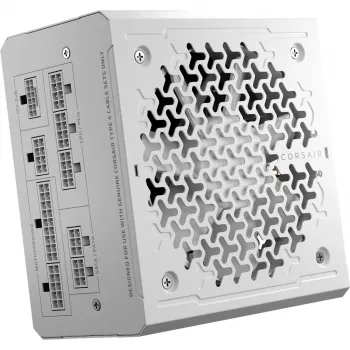 Napájací zdroj CORSAIR RMe Series RM1000e — 1000 W, ATX 3.1, 80 PLUS Gold, plne modulárny, biela, 120 mm ventilátor