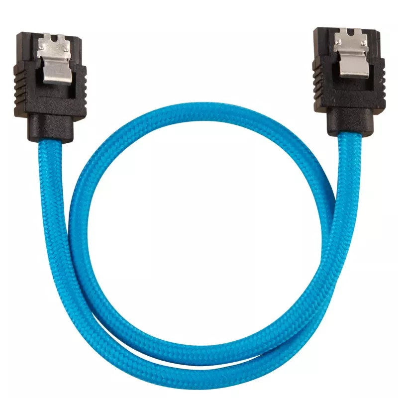 Corsair CC-8900251 Premium Sleeved kábel SATA, 0,3 m, (2 ks), modrý