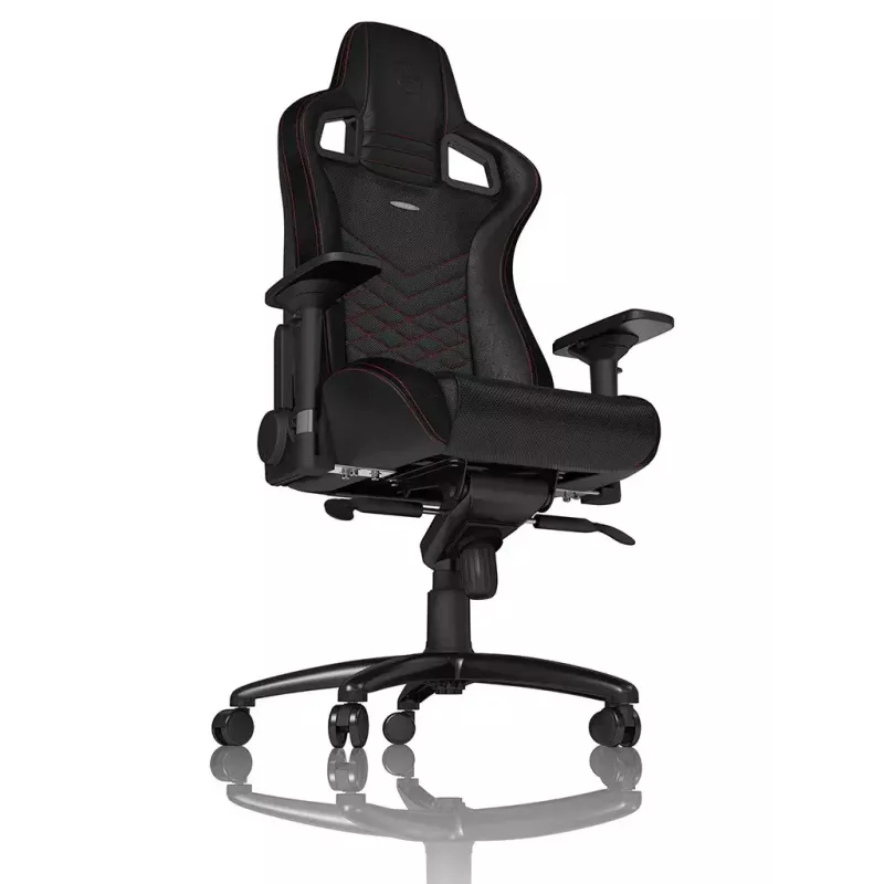 PC herná stolička noblechairs EPIC čalúnené sedadlo čierna červená 120 kg