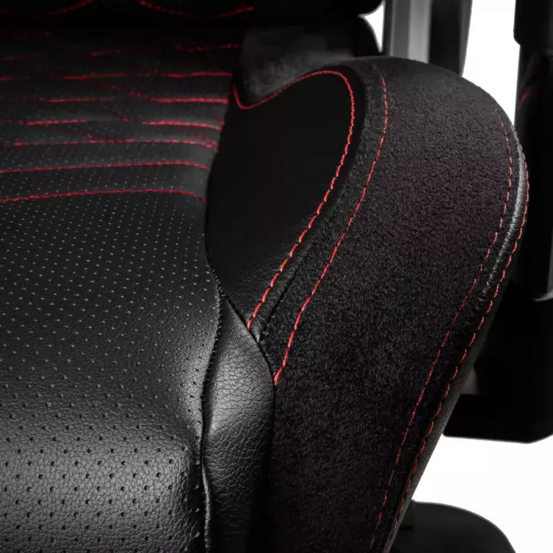 PC herná stolička noblechairs EPIC čalúnené sedadlo čierna červená 120 kg