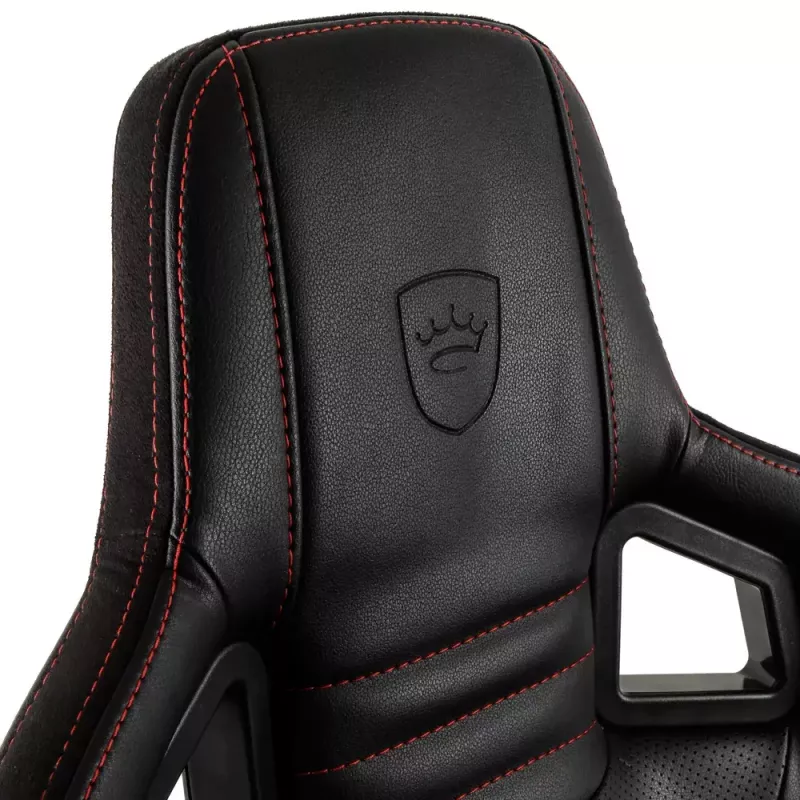 PC herná stolička noblechairs EPIC čalúnené sedadlo čierna červená 120 kg