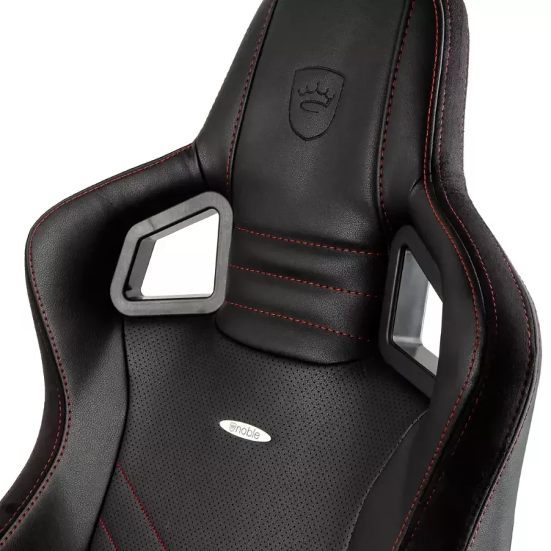 PC herná stolička noblechairs EPIC čalúnené sedadlo čierna červená 120 kg