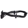 SilverStone SST-PP07-BTSB predlžovací kábel zo 4-pinového Molex na 4x SATA, 300 mm, čierny
