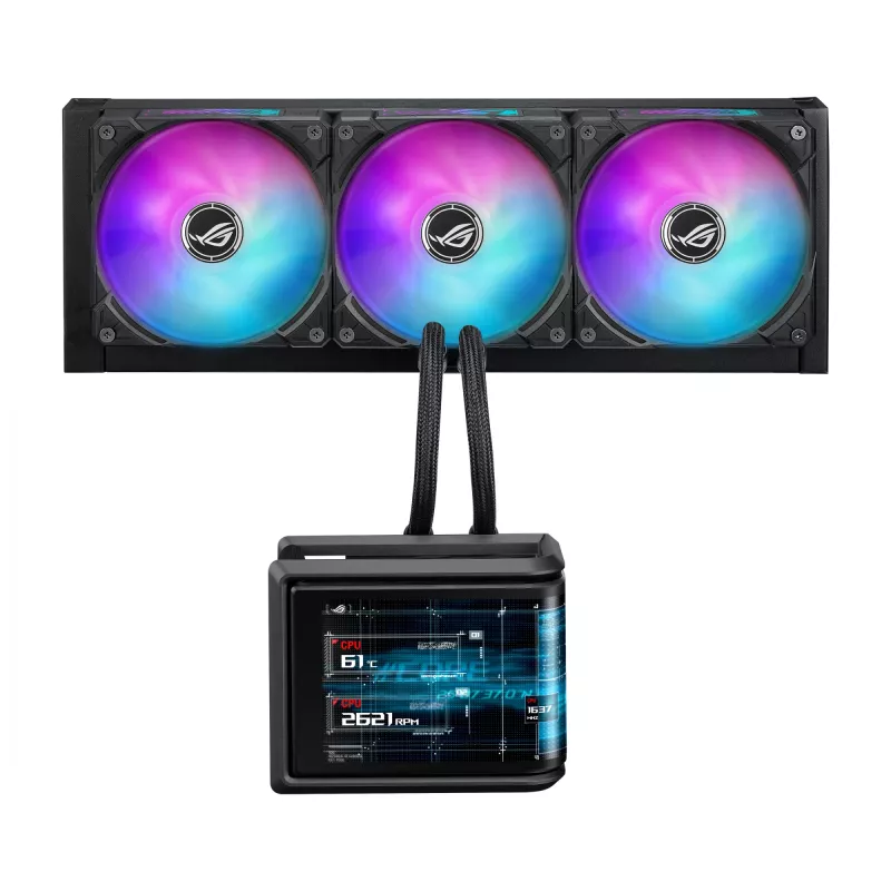 All-in-One kvapalinový chladič ASUS ROG Ryuo IV SLC 360 ARGB – 120 mm ventilátor, 360 mm radiátor, čierny