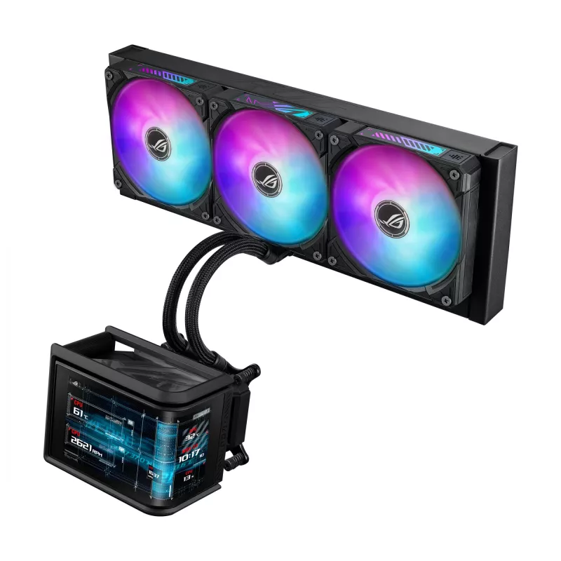 All-in-One kvapalinový chladič ASUS ROG Ryuo IV SLC 360 ARGB – 120 mm ventilátor, 360 mm radiátor, čierny