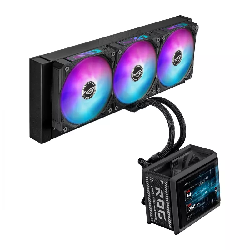 All-in-One kvapalinový chladič ASUS ROG Ryuo IV SLC 360 ARGB – 120 mm ventilátor, 360 mm radiátor, čierny