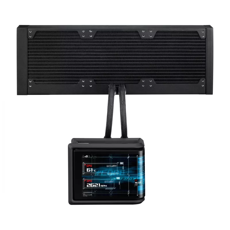 All-in-One kvapalinový chladič ASUS ROG Ryuo IV SLC 360 ARGB – 120 mm ventilátor, 360 mm radiátor, čierny