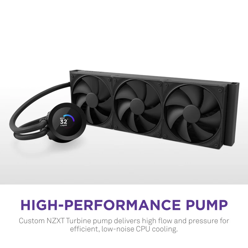 All-in-One kvapalinový chladič NZXT Kraken Plus 360 12 cm čierny Fluid Dynamic Bearing