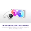 All-in-one kvapalinový CPU chladič NZXT Kraken Plus RGB 240 — 120 mm ventilátor, FDB ložisko, biely