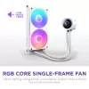 All-in-one kvapalinový CPU chladič NZXT Kraken Plus RGB 240 — 120 mm ventilátor, FDB ložisko, biely