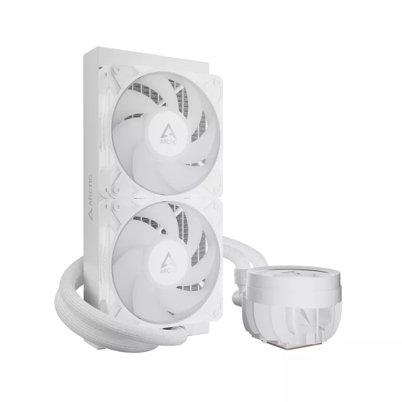 All-in-One kvapalinový CPU chladič Arctic Liquid Freezer III Pro 240 A-RGB – 240 mm, 120 mm ventilátor, biely, kompatibilný s LGA1700/AM4/AM5
