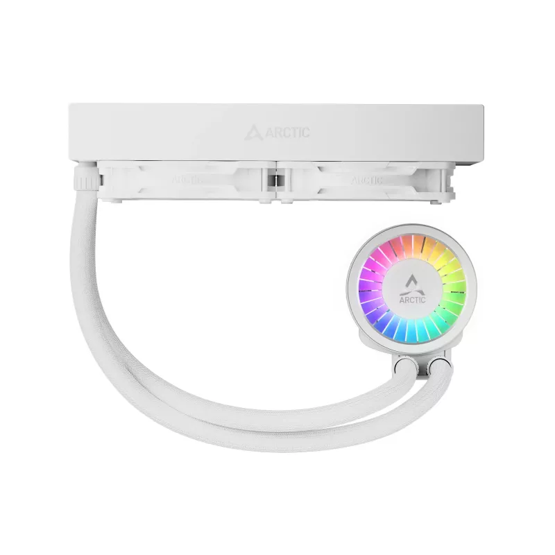 All-in-One kvapalinový CPU chladič Arctic Liquid Freezer III Pro 240 A-RGB – 240 mm, 120 mm ventilátor, biely, kompatibilný s LGA1700/AM4/AM5