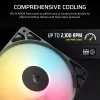 Chladiaci ventilátor CORSAIR RS120-R ARGB 120mm 3-pack, 120 mm, ARGB osvetlenie, 3 ventilátory