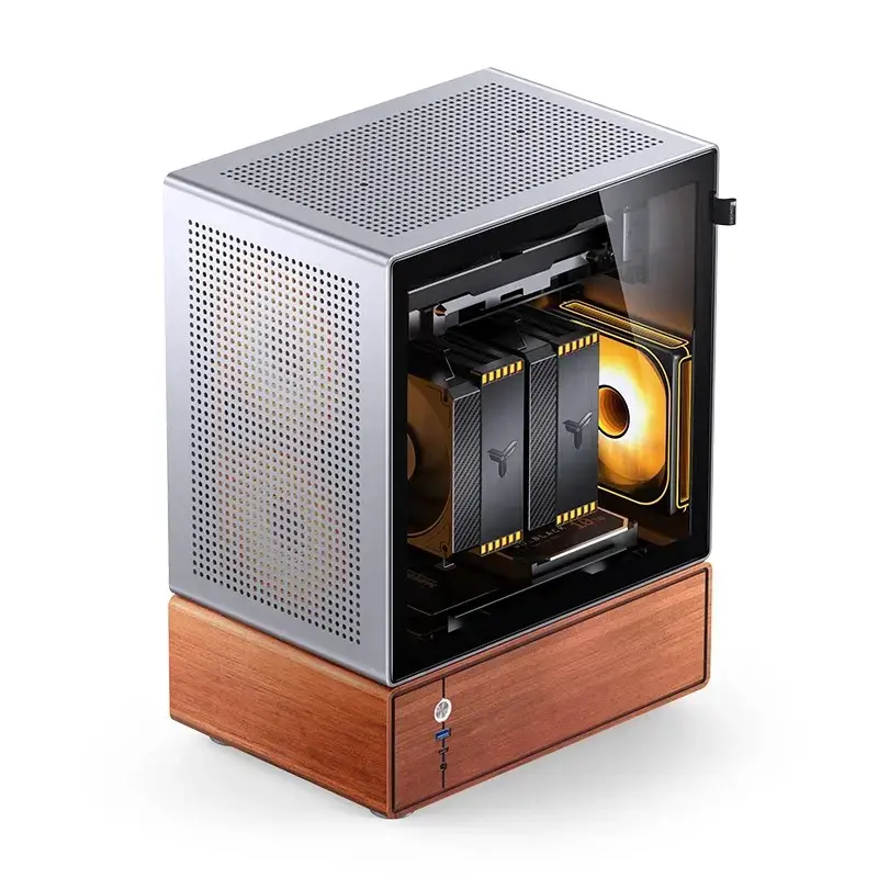 PC skriňa Jonsbo T7 Midi Tower mATX Tempered Glass strieborná