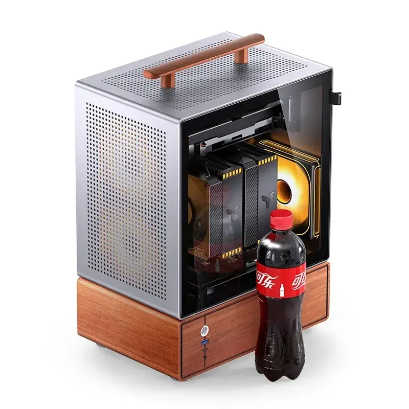 PC skriňa Jonsbo T7 Midi Tower mATX Tempered Glass strieborná