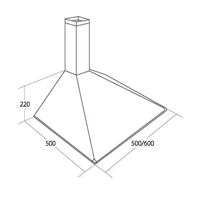 AKPO WK-5 Soft 60 nástenný komínový odsávač pár, 60 cm, LED, nerezová oceľ