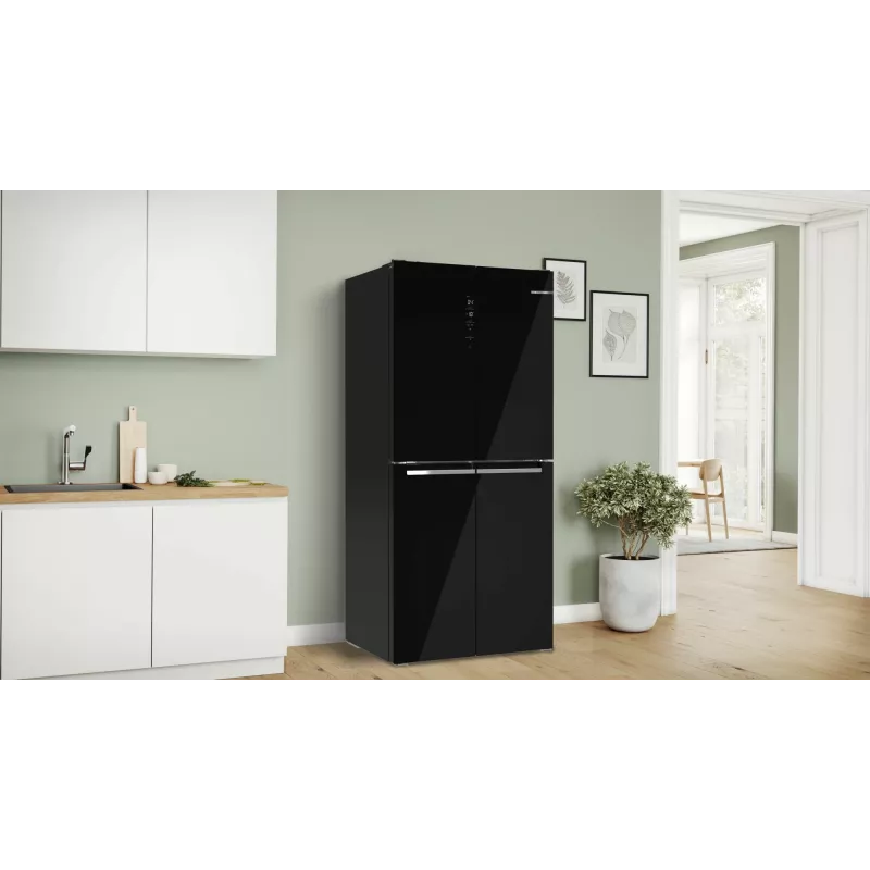 Bosch Serie 4 KMC85LBEA chladnička Side-by-Side, voľne stojaca, 547 l, čierna