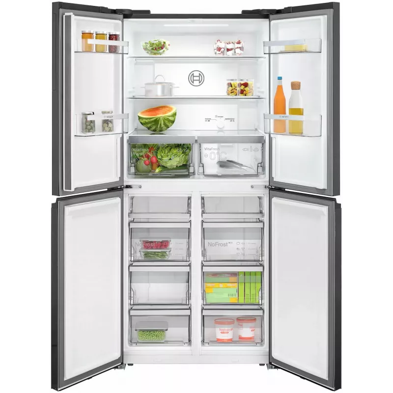 Bosch Serie 4 KMC85LBEA chladnička Side-by-Side, voľne stojaca, 547 l, čierna