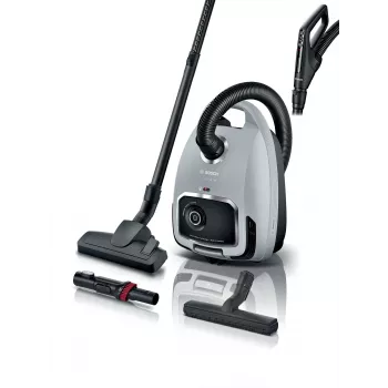 Vysávač Bosch Serie 6 BGB6X330 — 600 W, HEPA 13, 4 l vrecko, pre tvrdé podlahy a koberce, 6 kg, sivý/čierny